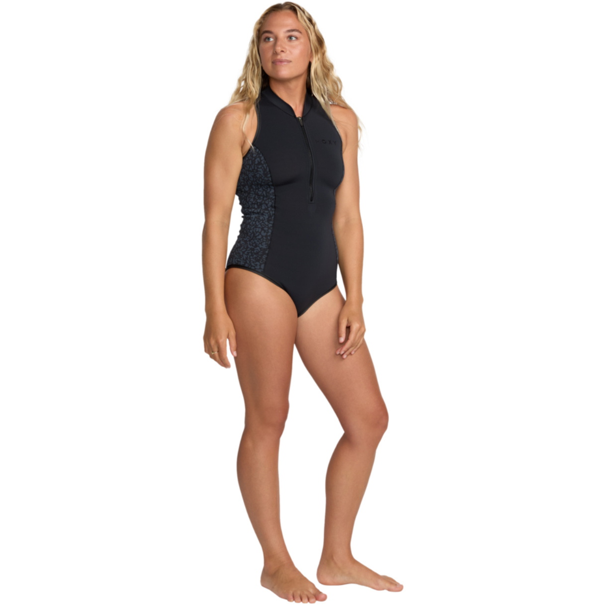 2026 Roxy Womens Swell Natural 1mm Front Zip Spring Wetsuit 26BW263501 - Animal Print